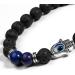 Shop MILAKOO Lapis Lazuli & Tiger Eye Hamsa Hand Bracelet | 7 Chakra Lava Stone Beads | International Shipping Available - Buy Online on GoSupps.com