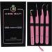 Alishba Beauty Glitter Sparkle Eyelash Extension Tweezers - Set of 4 Precision Fiber Tip Grip Japanes Stainless Steel Tweezers in Glitter Pink - Buy Online on GoSupps.com