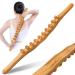 Fascia roller wood premium massage scooter wood fascia rod wood massage scooter fascia roll wood for muscle relaxation body shape gua Sha massage anti -cellulite beech (e)