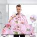 Waterproof Barber Cape - Peony Rose & Cheetah Haircut Bib for Men & Women | Unisex Hair Cutting Cape - Buy Online on GoSupps.com
