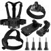 Compatible with GoPro 9 in 1 action camera chest strap bracket kit adjustable action camera cam accessories head belt hand blade backpack holder compatible with GoPro Hero 9 8 7 6 5 SJCAM Insta360