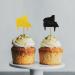 Piano Cupcake Toppers Piano Birthday Cupcake Toppers Music Themed Dessert Picks Musician/The Pianist Birthday Party Decoration - Black & Gold Glitter - Buy Online on GoSupps.com