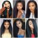 28 inch Kinky Straight Lace Front Wig | 13x4 Yaki Straight | 180% Density | Brazilian Virgin Human Hair | Pre Plucked with Baby Hair | Natural Black - Buy Online on GoSupps.com