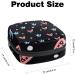 Cute Crown Loving Heart Black Sanitary Napkin Storage Bag - Portable Period & Menstrual Cup Pouch for Women & Teen Girls (1PC) - Buy Online on GoSupps.com