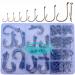 Fishing Hooks 2X Strong Circle Hook Offset Freshwater Saltwater Octopus Catfish Bulk Fishing Hooks Set #1 1/0 2/0 3/0 4/0 5/0 6/0 8/0 BLACK-220PCS