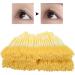 Mascara Brush Disposable Eyelashes Brush Hygienic Fiber Brush Head for Women Female(Yellow) - Buy Online on GoSupps.com