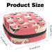 Rosa Pug Puppy Dog Love Pattern Menstrual Pad Storage Bag - Portable Zipper Pocket for Teens & Women - Buy Online on GoSupps.com