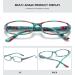 Women s Anti-Blue Light Reading Glasses - Mint Green Floral Rectangle Eyeglasses with Spring Hinge & Pouch | 2.75x Magnification - Buy Online on GoSupps.com