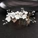 White Bridal Hairdressing Set 4 Pieces with 6 White Hair Pins Wedding Accessories Bridal Hair Pin Combs Floral Hair Pins Jewelry - Buy Online on GoSupps.com