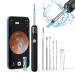 Ear Wax Removal Kit 1080P Wireless Otoscopes Earwax Removal Camera with 6 LED Lights Visual Ear Cleaner X6-black