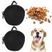 2 pieces of food bags dog training small portable treats for dogs dogs of treats Klein black snack bag dog with carabiner reusable for travel walk pets