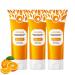 Orange Brightening peeling gel for women gentle exfoliating cleansing gel for face and body orange exfoliating brightening gel for deep cleansing for all skin types 3 pieces 100 g 3 pieces 100 g 1er Pack