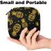 Golden Glittering Ananas Menstruation Pad Bag with Zipper Stylish Tampon & Napkin Bags for Women & Girls - International Shipping Available - Buy Online on GoSupps.com
