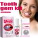 Judiferty Teeth Gems Kit - 20 Crystals with Glue and Light | Dental Jewelry Starter Kit for Teeth - Clear Diamonds - Buy Online on GoSupps.com