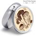 Vintage Mushroom Round Pill Box | 3 Compartment Medicine Organizer | Decorative Metal Travel Pill Case - Buy Online on GoSupps.com