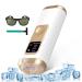 CURT IPL Hair Removal Device with Ice Cooling Function 999 900 Light Pulses 3 Function HR/SC/RA and 5 Energy Levels Permanent Painless Hair Removal Device for Body Legs armpits White-cxk