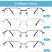 4 Pack Blue Light Blocking Reading Glasses for Men | Half Rim Metal Readers with Spring Hinge | Computer Eyeglasses in Black Gray Brown Gold - 2.0x - Buy Online on GoSupps.com