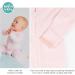 100% Cotton Double Zip Baby Sleepsuit Romper, Pink Stripe, 3-6 Months - Gender Neutral Footless Onesie with Fold Over Cuffs - Buy Online on GoSupps.com
