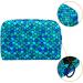 Royal Green Fish Scale Makeup Travel Case | Large Capacity Cosmetic Organizer Bag - Buy Online on GoSupps.com