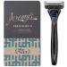 Jeremy's Razors for Men: Precision 5 Blade Razor - Stainless Blades Lubricating Strip Precision Trimmer - Men's Shaving Essentials Kit Travel Shaver Face Body Head Shavers (1 Razor 1 Cartridge) Trial Kit - Handle + 1 Cartridge