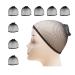 8x wig cap wig hood hair net wig stocking undercap made of elastic nylon black (8x net) 8 net