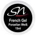 French Gel soft white building gel UV Gel Porcelain milky white (1 x 15 ml) 15 ml (1 pack)