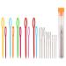 AIEX 30Pcs Plastic Sewing Needles and 9Pcs Large Eye Blunt Needles  Colorful Safety Yarn Lacing Weaving Sewing Needles for Kids Craft Needle Projects