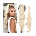 Ponytail Extensions 32 Inch Synthetic Ponytail Hair Extensions Synthetic Flexible Wrap Around Ponytail Long Natural Wavy Pony Tail Hairpiece for Women Daily Use for Women (Color : 613)