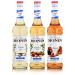 Monin Light Set (3 x 0.7l bottles: Vanilla Light Caramel Light Hazelnut Light) 700 ml (pack of 3)
