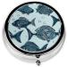 Buy Manatee Animals Calf Round Pill Box | 3 Compartment Portable Medicine Organizer | Mini Decorative Travel Vitamin Holder - Buy Online on GoSupps.com