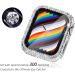 Surace Bling Apple Watch Case 44mm with Screen Protector - 300 Crystal Diamond Tempered Glass Cover for Apple Watch Series 6/5/4/3/2/1 - Silver - Buy Online on GoSupps.com
