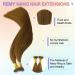 KOCONI 20 Nano Ring Hair Extensions - Real Human Hair, Remy Nano Beads, 50g - #6 Chestnut Brown - Buy Online on GoSupps.com