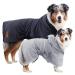 True love of animal dogs washable - dry fur in just a few minutes - dog towel as a cozy cold protection.For large medium -sized and small dogs bathrobe dog. M m dark gray