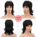Bestung Short Black 80s Mullet Wig with Bangs - 12 inch Synthetic Hair for Daily & Party Wear - Women's Costume Cosplay Wig (Black) - Buy Online on GoSupps.com