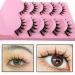 Cat Eye Manga Lashes - 15mm Natural Look Fake Eyelashes | 5 Pairs Faux Mink Anime Cosplay Lashes - Buy Online on GoSupps.com