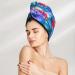 Hair Towel Wrap - Quick Drying Towel Turban with Button | Bright Flowers Design for Effortless Hair Drying - Buy Online on GoSupps.com