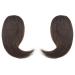 Bangs 2PCS Human Hair Clip on Bangs with Mid Part One/Two Sides Bangs Remy Hair in Extenssion French Invisible Fringe for Women Curved Bangs for Daily Wear (Color : #2 Size : 6 months) 6 months #2