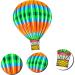 STOBAZA Iron Hot Air Balloon Outdoor Wall Hanging Home Ornament Wall Art Decors Household Child Interior 20.6x26.5x0.5cm As Shown3 - Buy Online on GoSupps.com