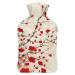 Peach Blossom Hot Water Bottle With Cover Plush Bed Bottle Hand Warmer For Adults And Children 26.5X15.3cm