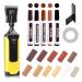 Hardwood Floor Repair Kit - 24 Pcs Wood Touch Up Markers with New Upgrade Melting Tool, 11 Colors Repair Wax Sticks, Restore Any Scratches, Cracks, Stains for Wood Floors, Table, Door, Cabinet Color 2