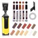 Hardwood Floor Repair Kit - 24Pcs Touch Up Markers with New Upgrade Melting Tool, 11 Colors Repair Wax Sticks, Hardwood Floor Scratch Repair for Cracks, Holes for Wooden Floor, Table, Cabinet