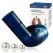 MillSTEPS Lung Exerciser & Mucus Removal Device - Exercise to Improve Lung Capacity & Naturally Clear Mucus from Airways-Suitable for Adults Athletes Smokers Swimmers Divers (Blue-1)