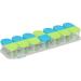 Sagely Smart Active Weekly Pill Box Organizer - AM/PM Planner with Free App & 7 Removable Pods | Green/Blue - International Shipping Available - Buy Online on GoSupps.com
