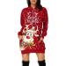 Buy Hanxiulin Elegant Christmas Dress for Women | Long-Sleeved Hoodie & Casual Sweater | Stylish Red Holiday Outfit for Autumn & Winter - Buy Online on GoSupps.com