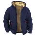 Hanxiulin plush jacket oversize warm lined fleecemantel sweatshirt men basic hooded jacket loose slim warm outdoor men trench coat jacket winter jacket marine xxl