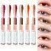LOKFAR 12 Colors Glitter Eye-shadow Stick Set, Two-Tone Shimmer Gradient Eyeshadow Stick Double Colors Eyeshadow Stick Waterproof Glitter Eye Stick Eyeshadow Pen for Women Eye Makeup (6 Pcs)