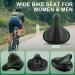 Roguoo Wide Bike Seat for Men Women | Comfortable Memory Foam | Sweatproof Saddle - Dual Shock Absorbing | Best Replacement for Exercise & Mountain Bikes - Green - Buy Online on GoSupps.com