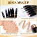 DAGEDA Eyeshadow Stick Dual End Shimmer Eyeshadow Stick Pearl Eyeshadow Pencil Crayon Waterproof Long-lasting Glitter Eye Shadow Cream Stick with Soft Brush for Eye Makeup (03# Rose Gold Shimmer) - Buy Online on GoSupps.com