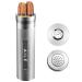 AILE Stainless Cigar humidor Travel Cigar case Silver Travel Cigar case Tube for 3 to 4 Cigars Portable Cigar case Cigar Hygrometer Gift for man