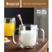 Boscul 350ml Double Walled Glass Mug | Two Handled Lightweight Cup for Elderly & Disabled | Drinking Aid for Arthritis, Dementia & Limited Mobility - Buy Online on GoSupps.com